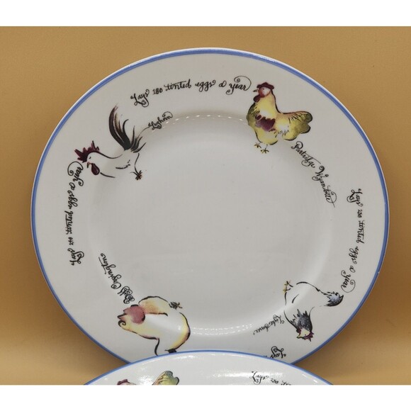 Rosanna Other - Chicken Breeds Plates Williams Sonoma Dessert Salad 8” Rosanna Made In Italy